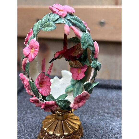 House Of Faberge Hummingbird Egg Jewels In The Garden Franklin Mint W/Gold Stand - Picture 2 of 11